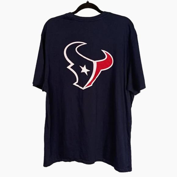 '47 Brand Mens XXL Navy Blue NFL Houston Texans Football T-Shirt 100% Cotton - Picture 2 of 6